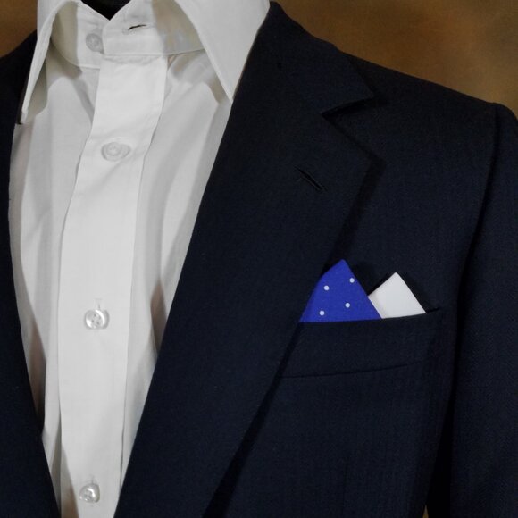 NEW - Contrasting Color 100% Cotton Pre-Folded Pocket Square Handkerchief Insert - Picture 8 of 8
